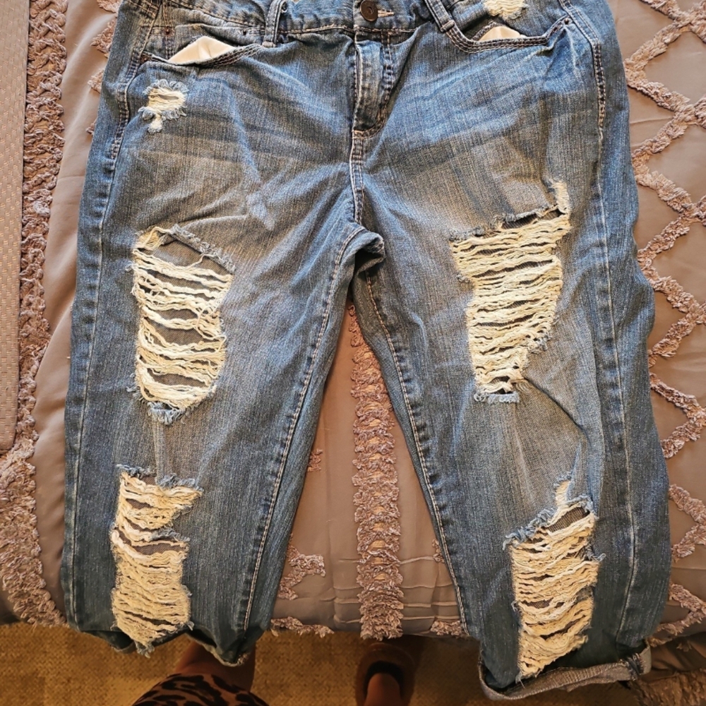 Distressed Blue Women's Jeans